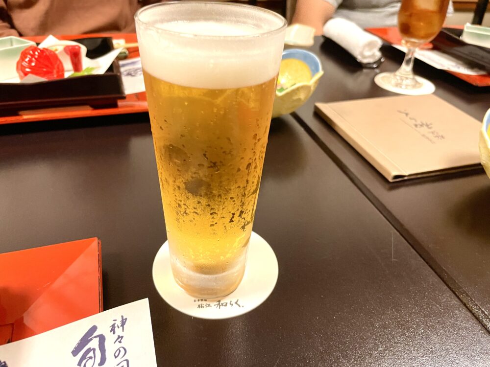 松江 和らく 生ビール